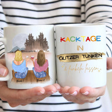 Carica l&#39;immagine nel visualizzatore di Gallery, Kacktage in Glitzer tunken - Personalisierte Tasse Freundinnen &amp; Kolleginnen (2-4 Personen), Geschenkidee witzig
