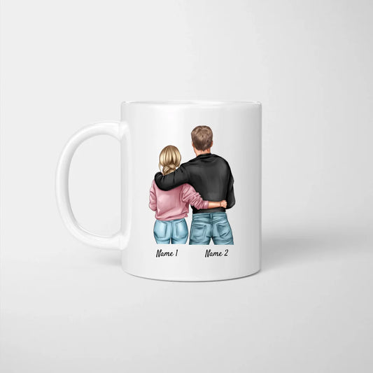 Scheiss auf Weihnachten, ich liebe dich mehr - Personalisierte Tasse für Paare