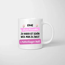 Carica l&#39;immagine nel visualizzatore di Gallery, Zu zweit 4 Mittelfinger - Personalisierte Tasse Freundinnen &amp; Kolleginnen (2-4 Personen)
