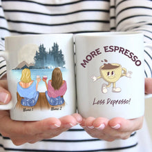 Carica l&#39;immagine nel visualizzatore di Gallery, More espresso, less depresso - Personalisierte Tasse Freundinnen &amp; Kolleginnen (2-4 Personen)
