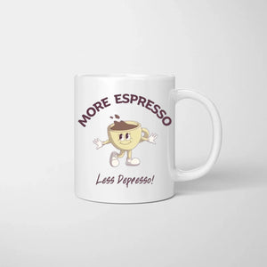 More espresso, less depresso - Gepersonaliseerde collega mok (2-4 personen)