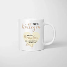 Carica l&#39;immagine nel visualizzatore di Gallery, Beste Kollegen, manche Menschen passen perfekt ins Herz - Personalisierte Tasse Freundinnen &amp; Kolleginnen (2-4 Personen)
