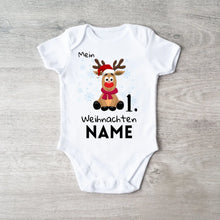 Carica l&#39;immagine nel visualizzatore di Gallery, Mein 1. Weihnachten - Personalisierter Baby-Onesie/ Strampler Weihnachtsgeschenk, 100% Bio-Baumwolle
