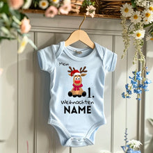 Carica l&#39;immagine nel visualizzatore di Gallery, Mein 1. Weihnachten - Personalisierter Baby-Onesie/ Strampler Weihnachtsgeschenk, 100% Bio-Baumwolle
