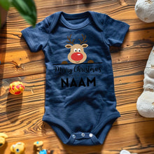 Carica l&#39;immagine nel visualizzatore di Gallery, Merry Christmas Baby - Gepersonaliseerde baby onesie/ romper voor Kerstmis, 100% biologisch katoen
