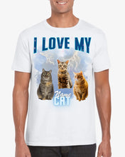 Carica l&#39;immagine nel visualizzatore di Gallery, I love my Cat Vintage 90s - Personalisiertes Foto T-Shirt (100% Baumwolle, Unisex)
