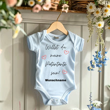 Carica l&#39;immagine nel visualizzatore di Gallery, Willst du meine Patentante sein? - Personalisierter Baby-Onesie/ Strampler, Weihnachtsgeschenk, 100% Bio-Baumwolle
