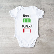 Carica l&#39;immagine nel visualizzatore di Gallery, Ik: veel energie, ouders: weinig energie - Gepersonaliseerde baby onesie/ romper voor Kerstmis, 100% biologisch katoen
