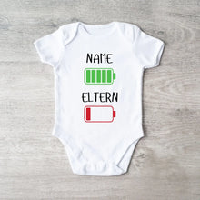 Carica l&#39;immagine nel visualizzatore di Gallery, Ich: Viel Energie, Eltern: Wenig Energie - Personalisierter Baby-Onesie/ Strampler, 100% Bio-Baumwolle
