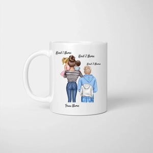 Mama, wir lieben dich jeden Tag - Personalisierte Tasse zu Weihnachten (Mutter mit 1-4 Kindern)