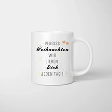 Carica l&#39;immagine nel visualizzatore di Gallery, Mama, wir lieben dich jeden Tag - Personalisierte Tasse zu Weihnachten (Mutter mit 1-4 Kindern)
