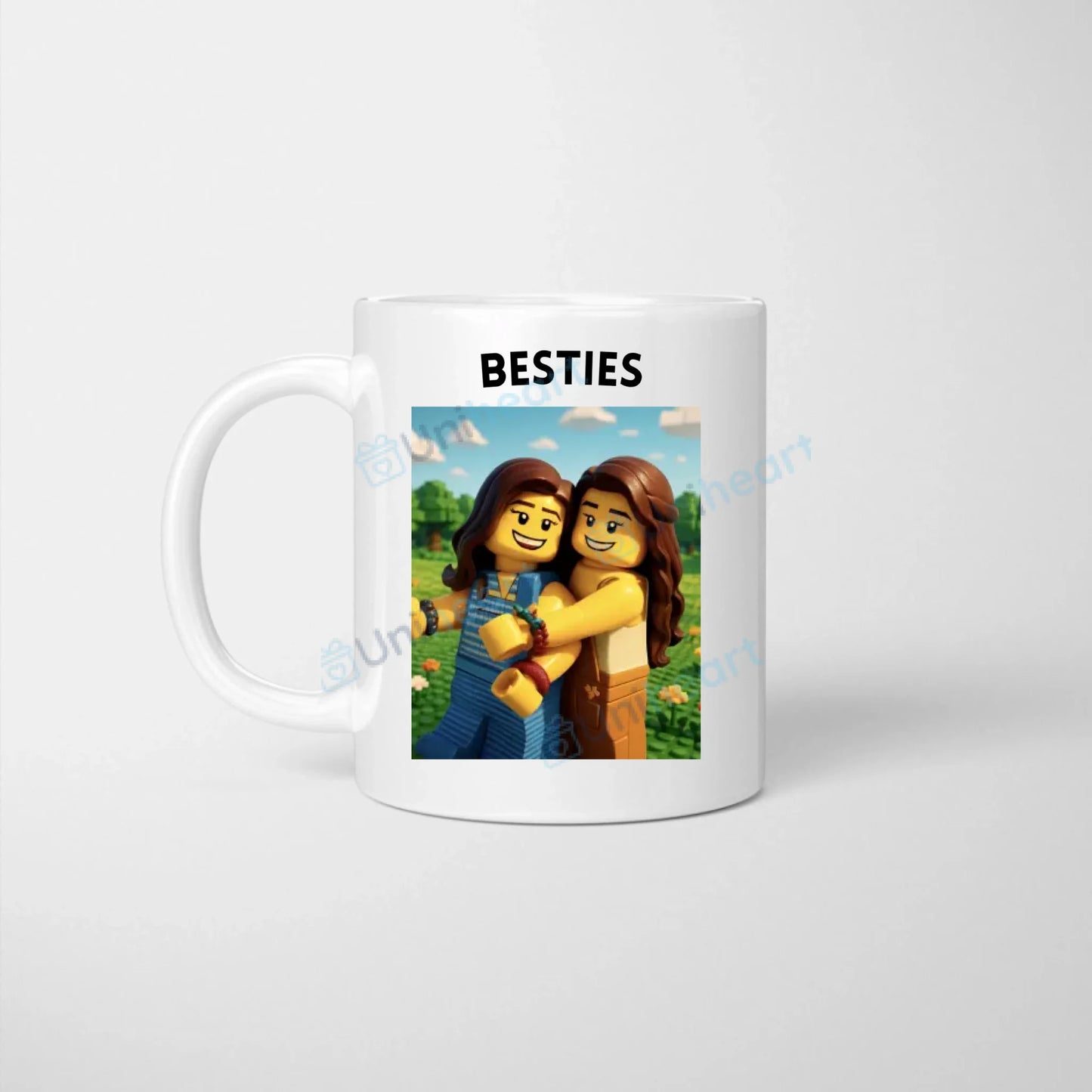 Personalisierte Foto-Tasse Besties Spielzeug (Verwandelt eure Bilder in eine Spielfigur-Zeichnung)