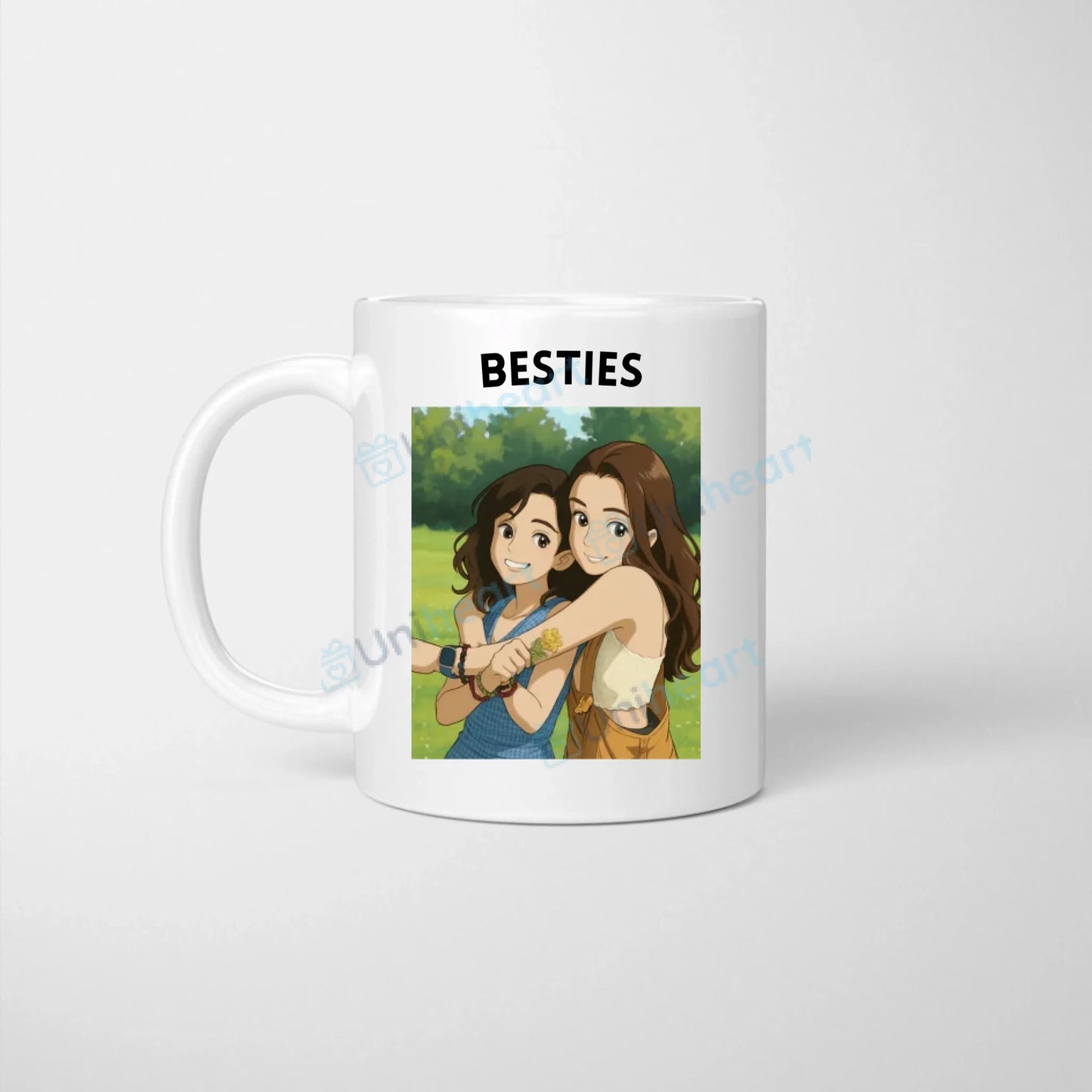 Personalisierte Foto-Tasse Besties (Verwandelt eure Bilder in eine Anime-Zeichnung)