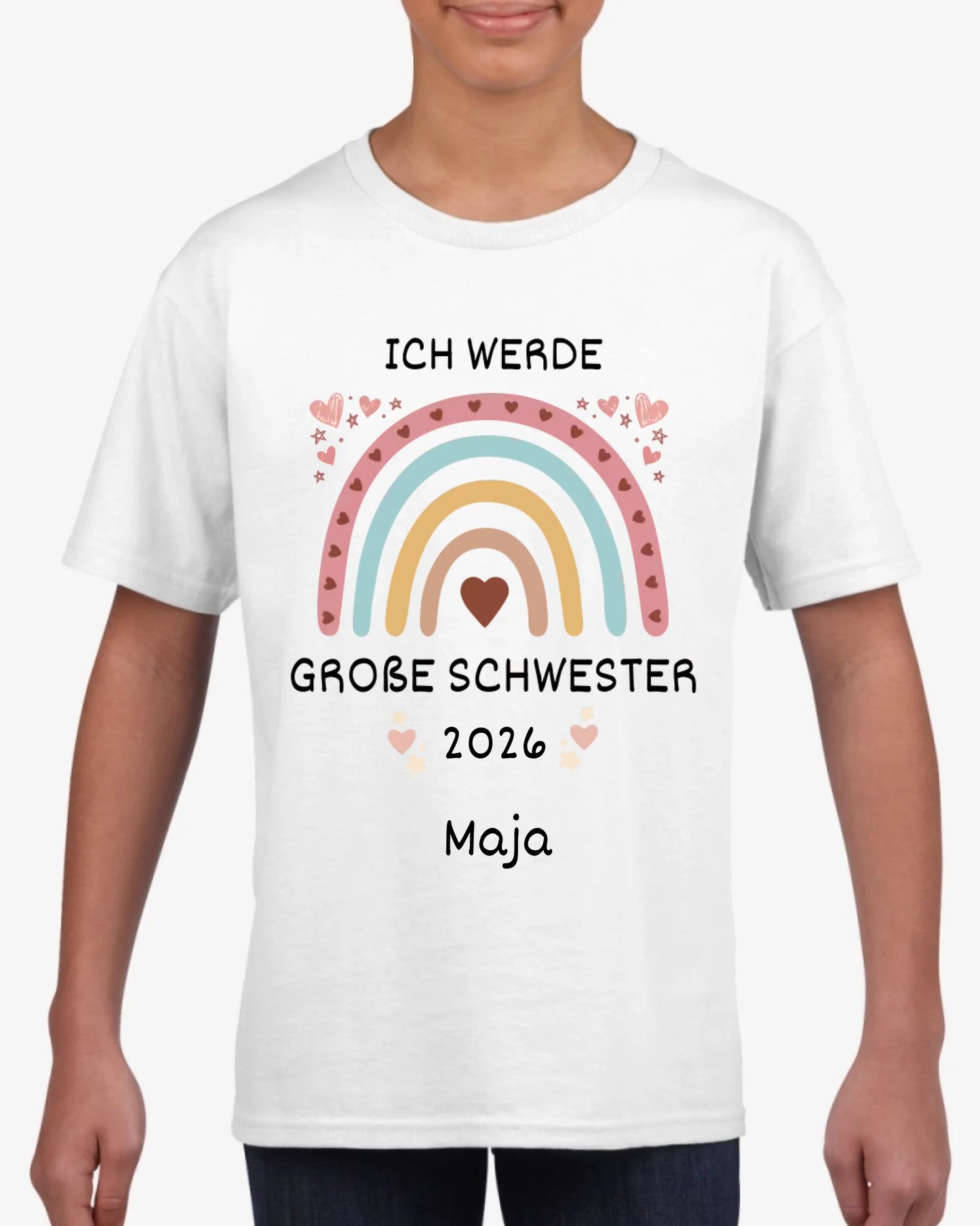 Kleine Schwester/ kleiner Bruder - Personalisierter Baby Strampler zur Geburt, Geschwister (100% Bio-Baumwolle)