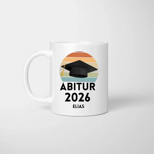 Glückwunsch Abschluss Tasse 2026 - Personalisierte Tasse Abitur, Studium, Bachelor, Master, Ausbildung, Realschule, Examen