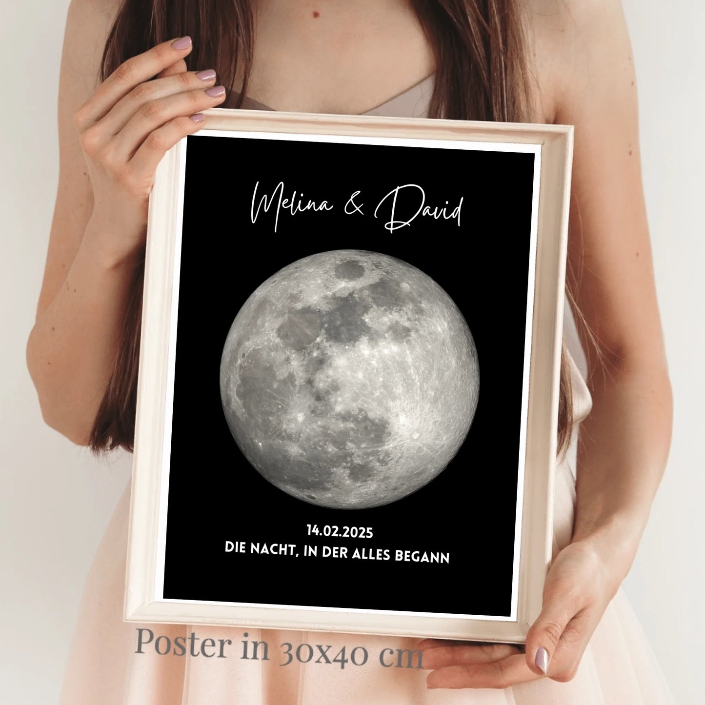 Die Nacht, in der alles begann - Personalisiertes Mondphasen Poster