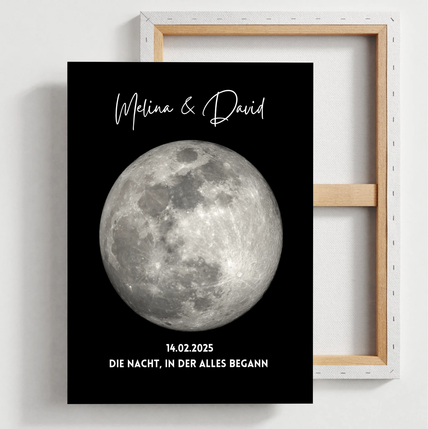 Die Nacht, in der alles begann - Personalisiertes Mondphasen Poster