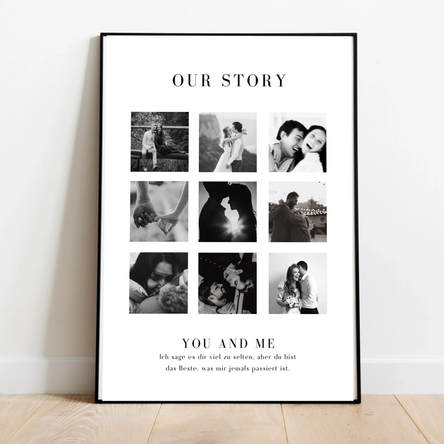 "Ich liebe dich" Personalisierte Foto-Collage Poster für Pärchen, deinen Partner copy