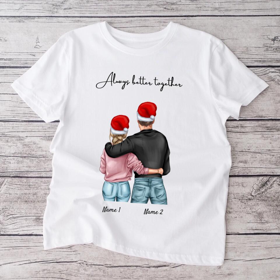 Bestes Pärchen Weihnachten - Personalisiertes T-Shirt