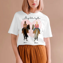 Carica l&#39;immagine nel visualizzatore di Gallery, Beste Pferde-Freundinnen - Personalisiertes T-Shirt (1-3 Reiterinnen)
