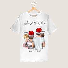 Carica l&#39;immagine nel visualizzatore di Gallery, Meine Familie mit Kindern Weihnachten - Personalisiertes T-Shirt (1-4 Kinder)
